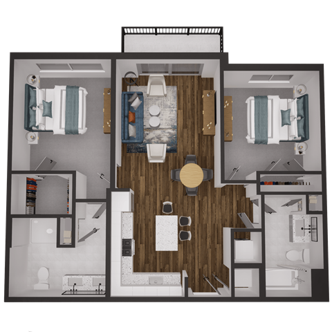 a floor plan of the apartment
